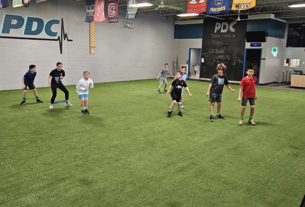 Physical Development Center Sideways Lunges with Resistance Bands