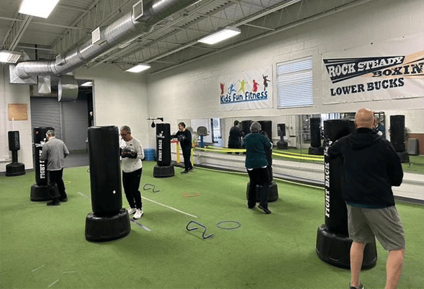 Rock Steady Boxing group class at Physical Development Center